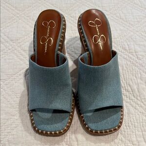 Jessica Simpson Blue Heel Women's Slide sandals